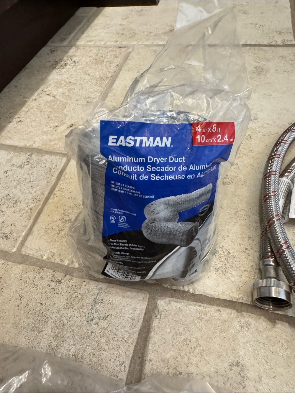 Brand new Eastman Aluminum Dryer Duct - Silver